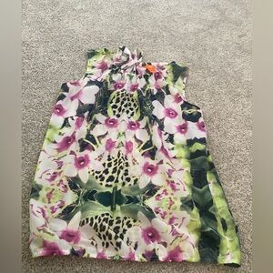 Joe Fresh Floral Halter in Pink and Green